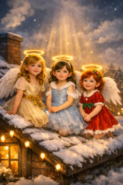Pawpaws Little Angels on His Roof